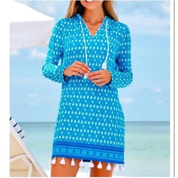 Cabana Life Blue and White Floral Cover-Up cover up size 2X NWT - Picture 1 of 10